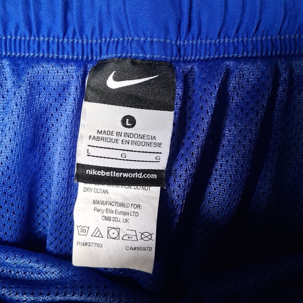 Nike Volley Swim Shorts Men Size Large X 8.5 Blue Drawstring Pockets Mesh Lined - Picture 6 of 7